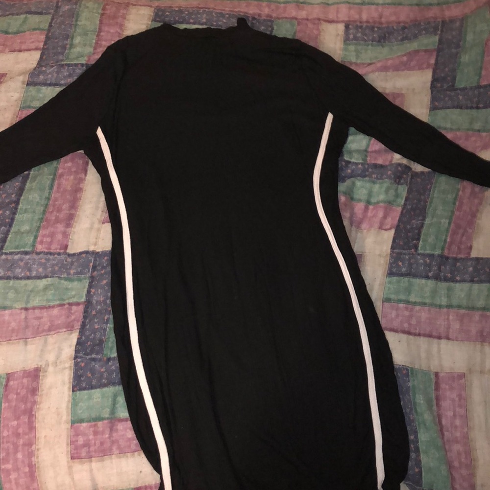 Semi turtleneck black long sleeve dress